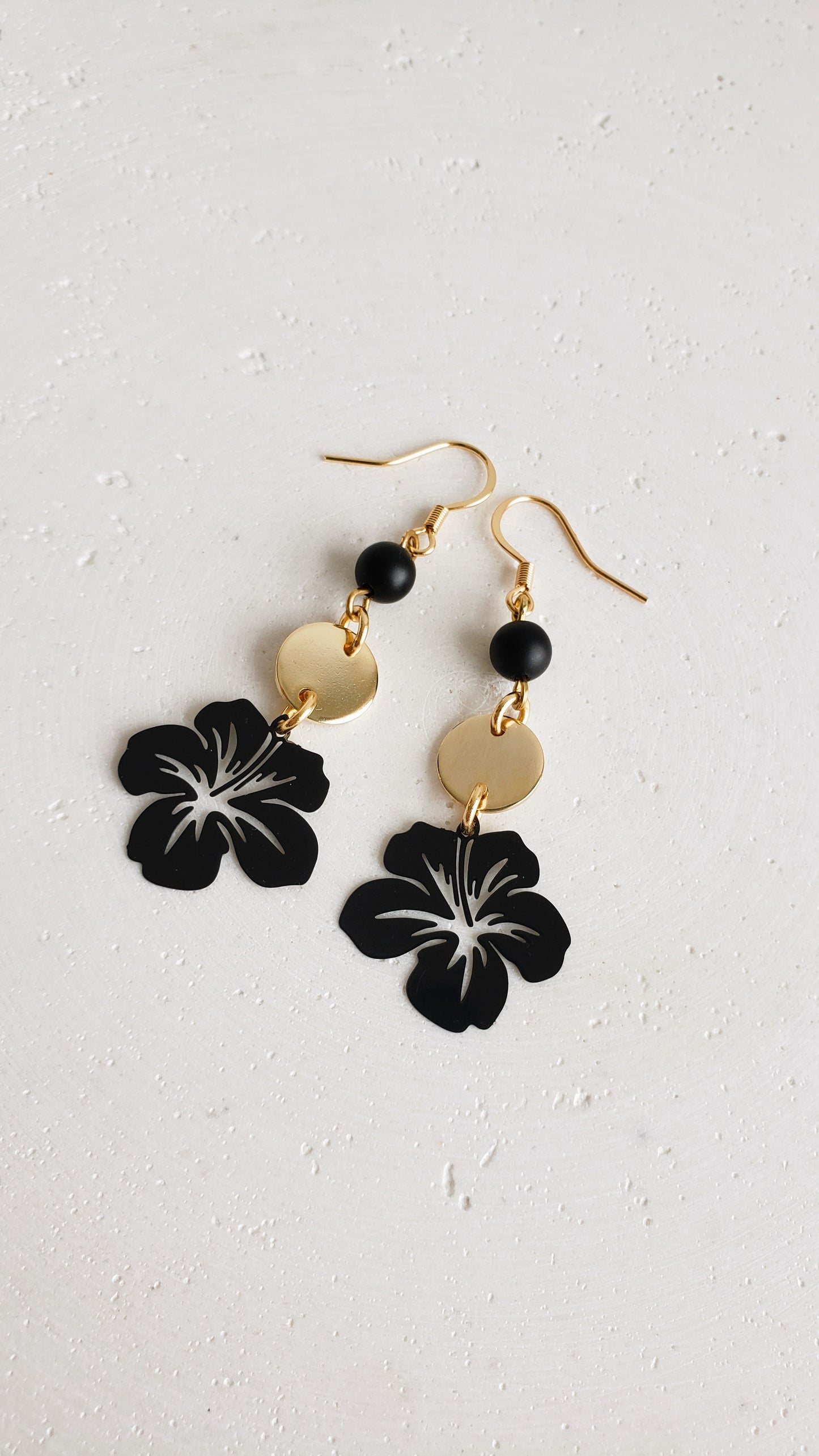 Boucles d'oreilles Hibiscus