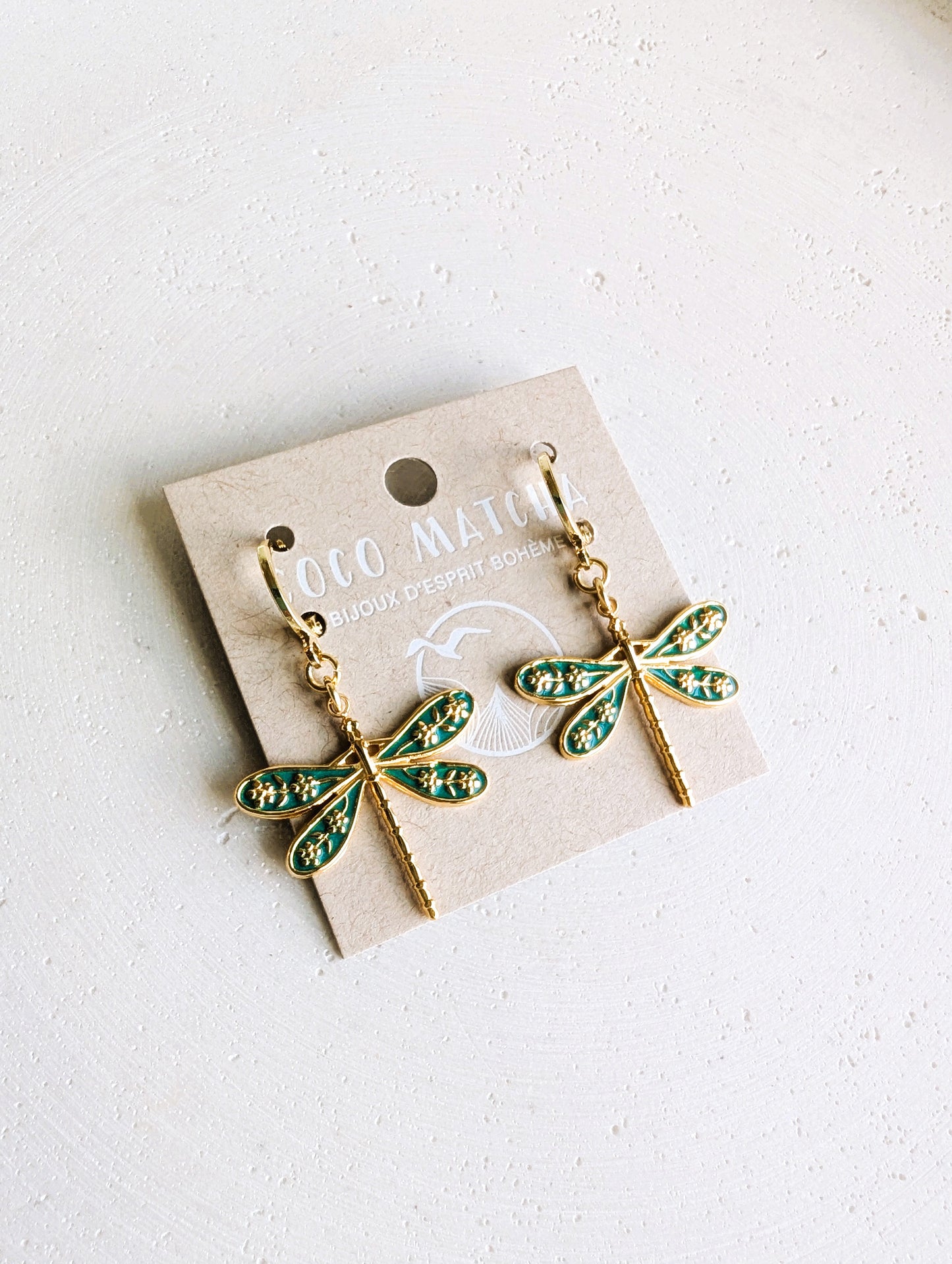Boucles d'oreilles Libellule