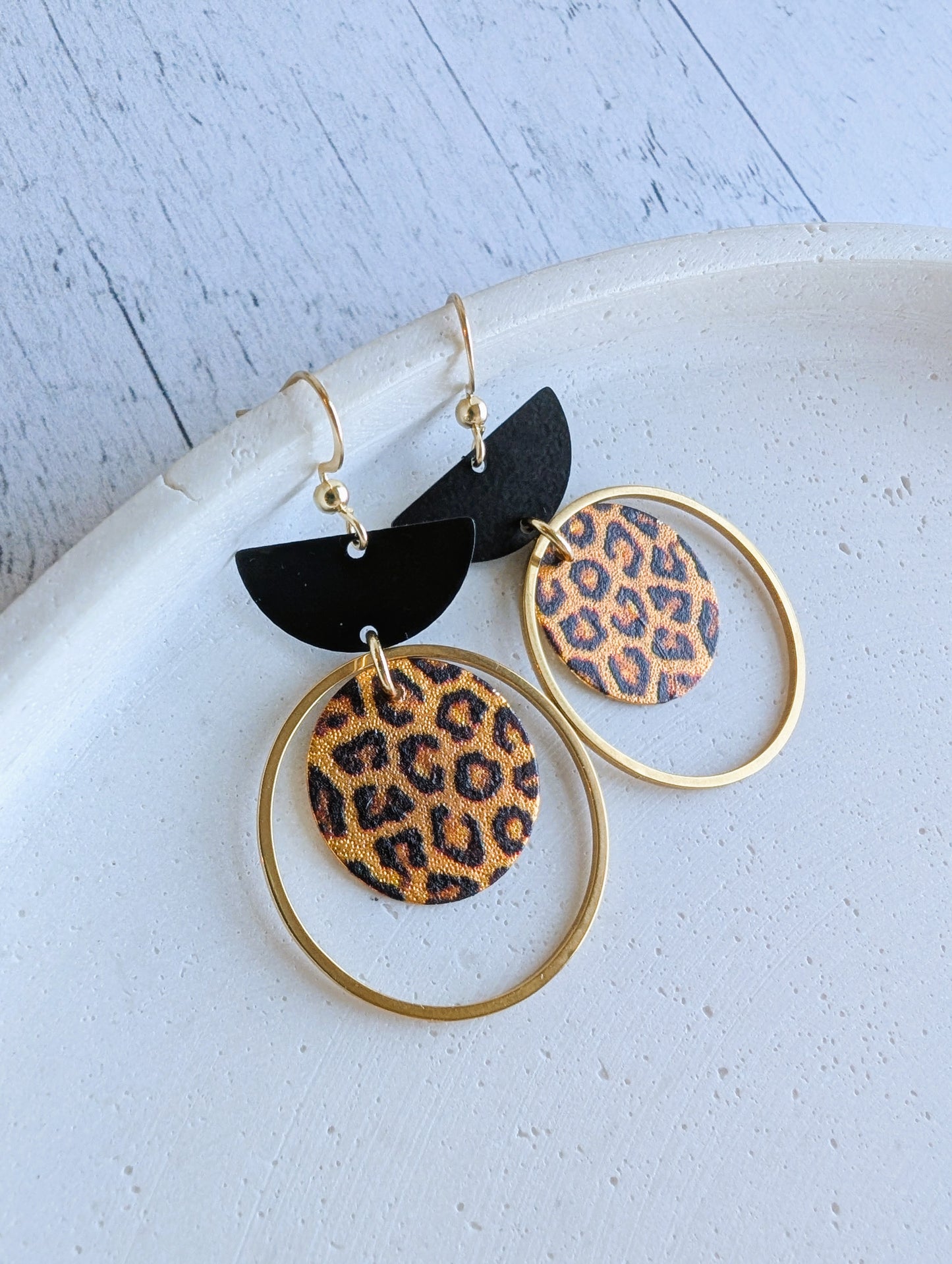 Boucles d'oreilles Léopard