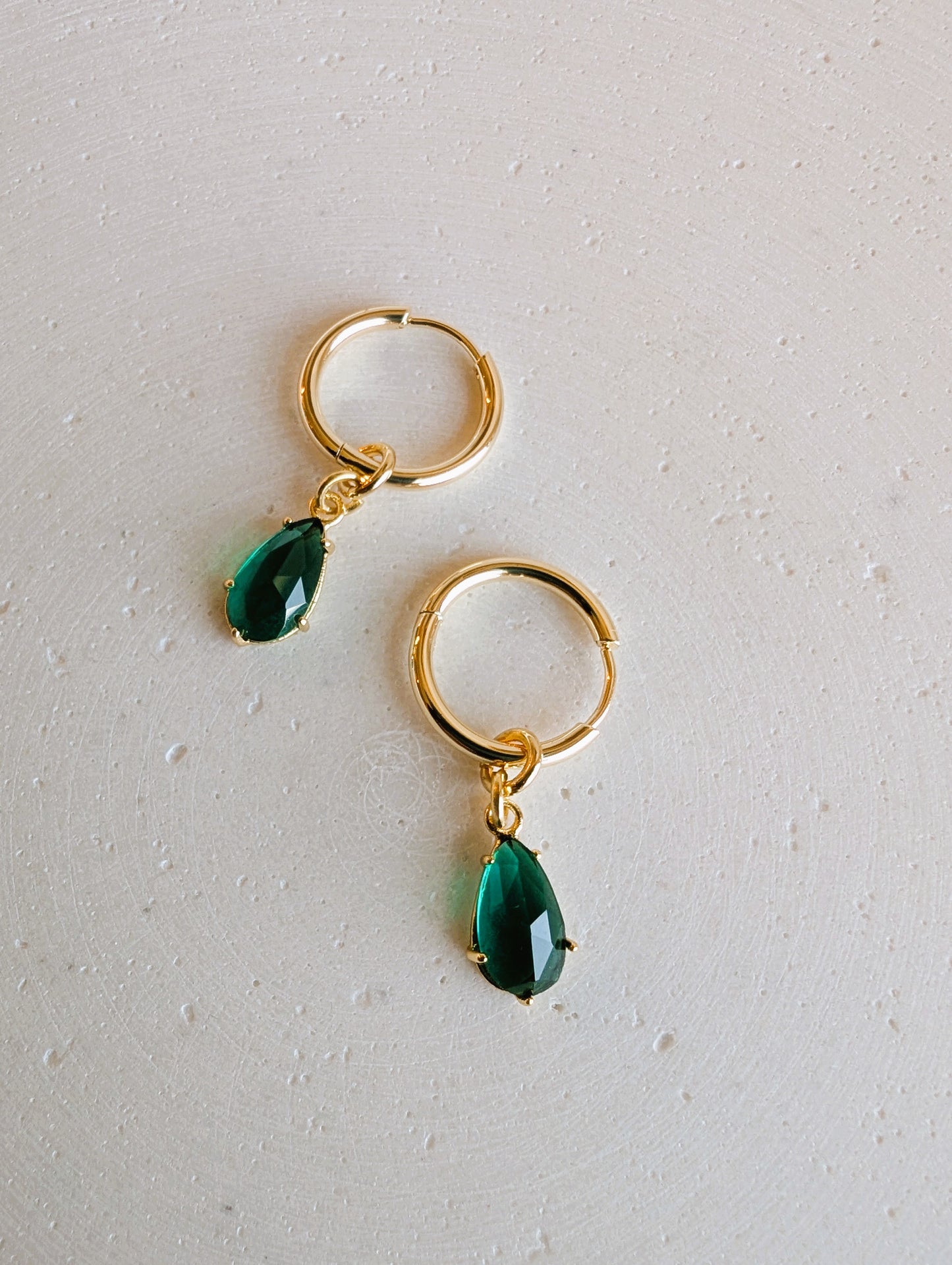 Boucles d'oreilles Émeraude