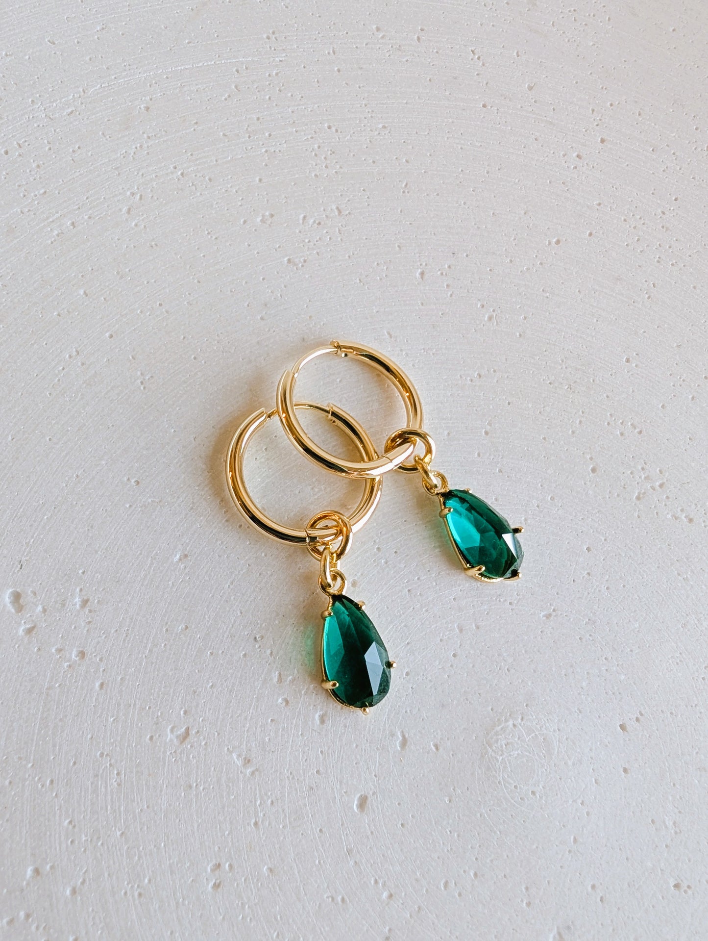 Boucles d'oreilles Émeraude