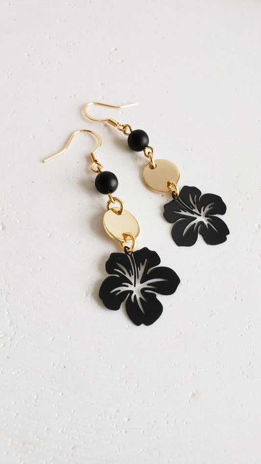 Boucles d'oreilles Hibiscus