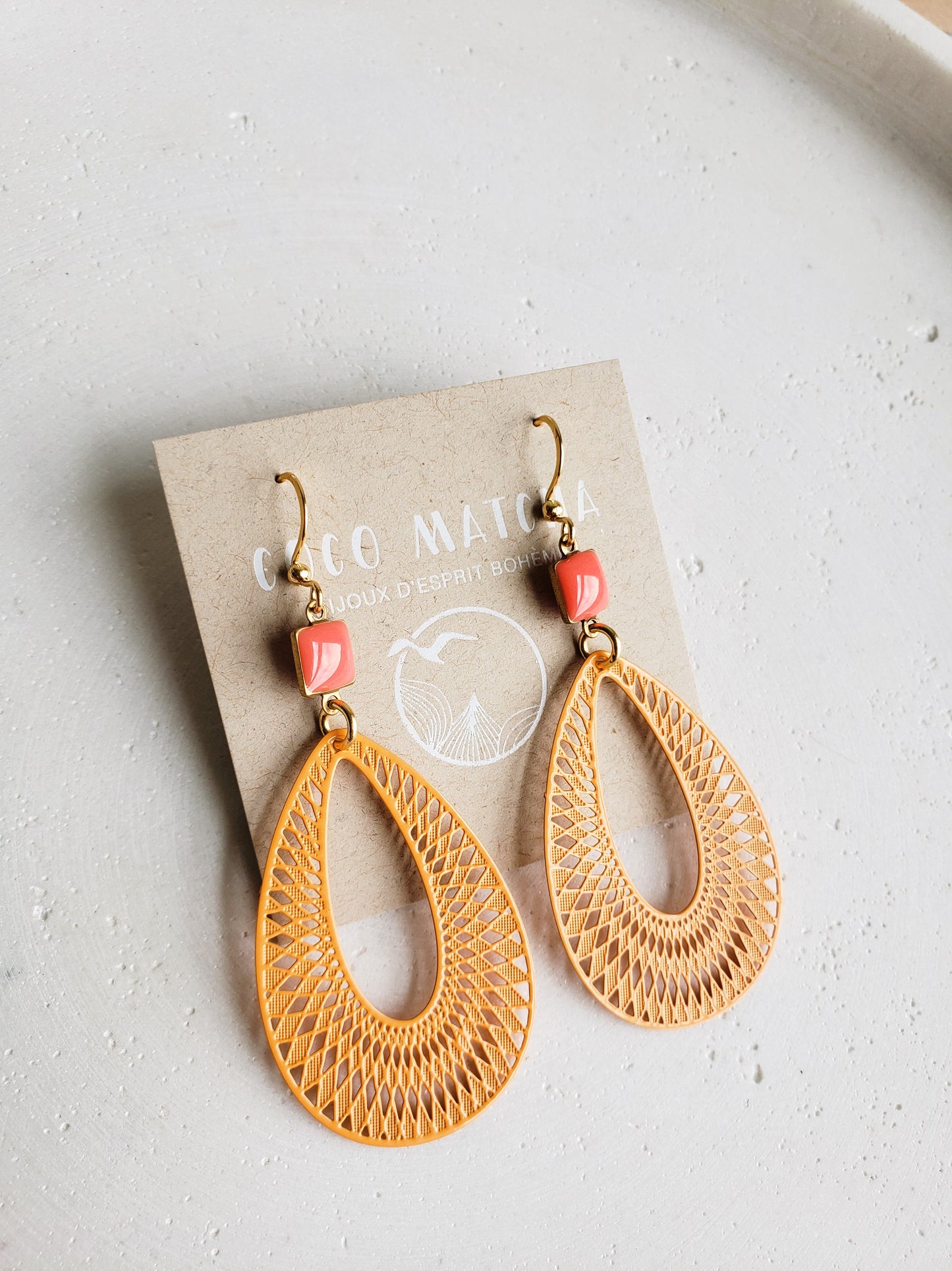 Boucles d'oreilles Creamsicle