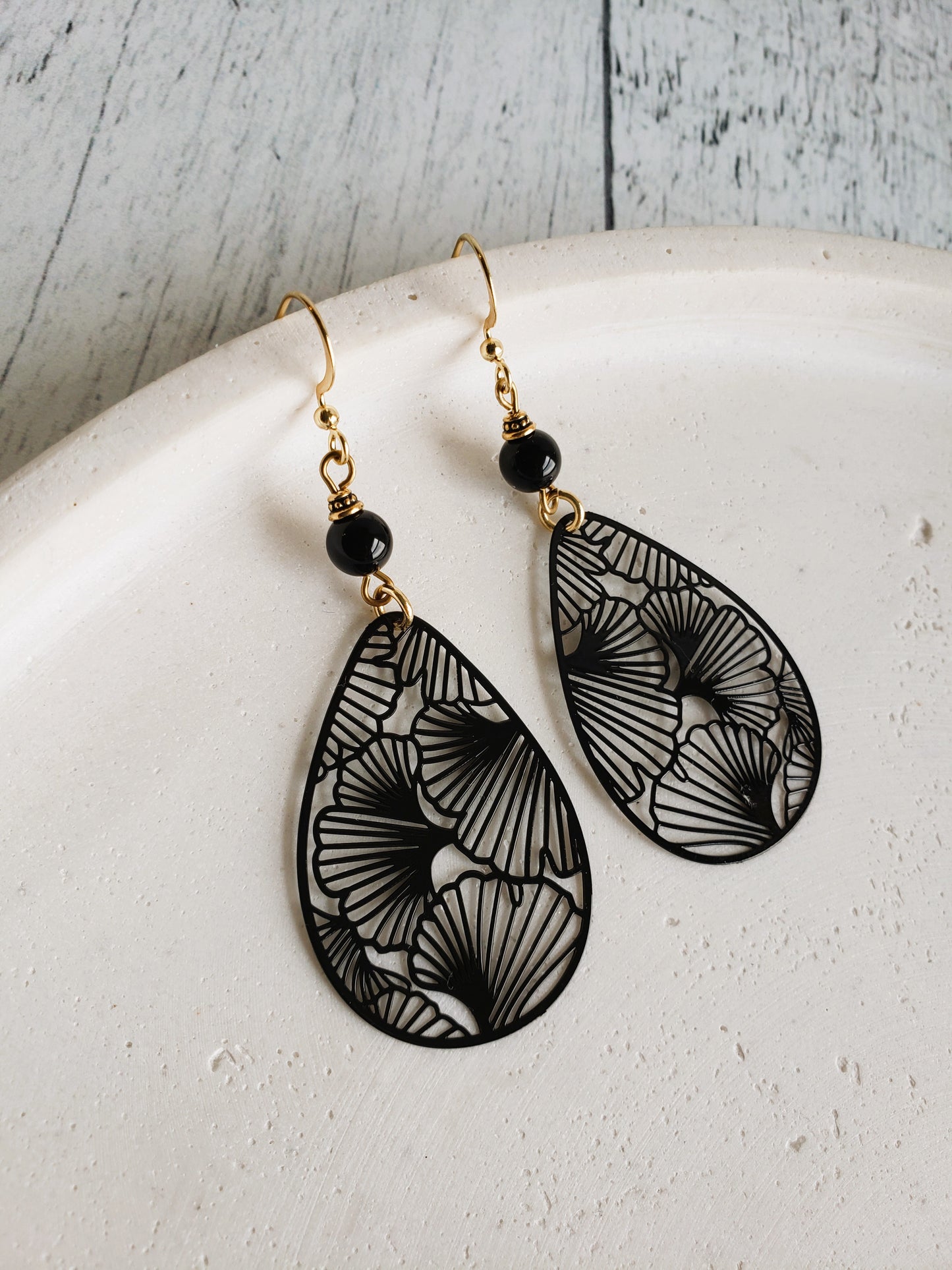 Boucles d'oreilles Gingko