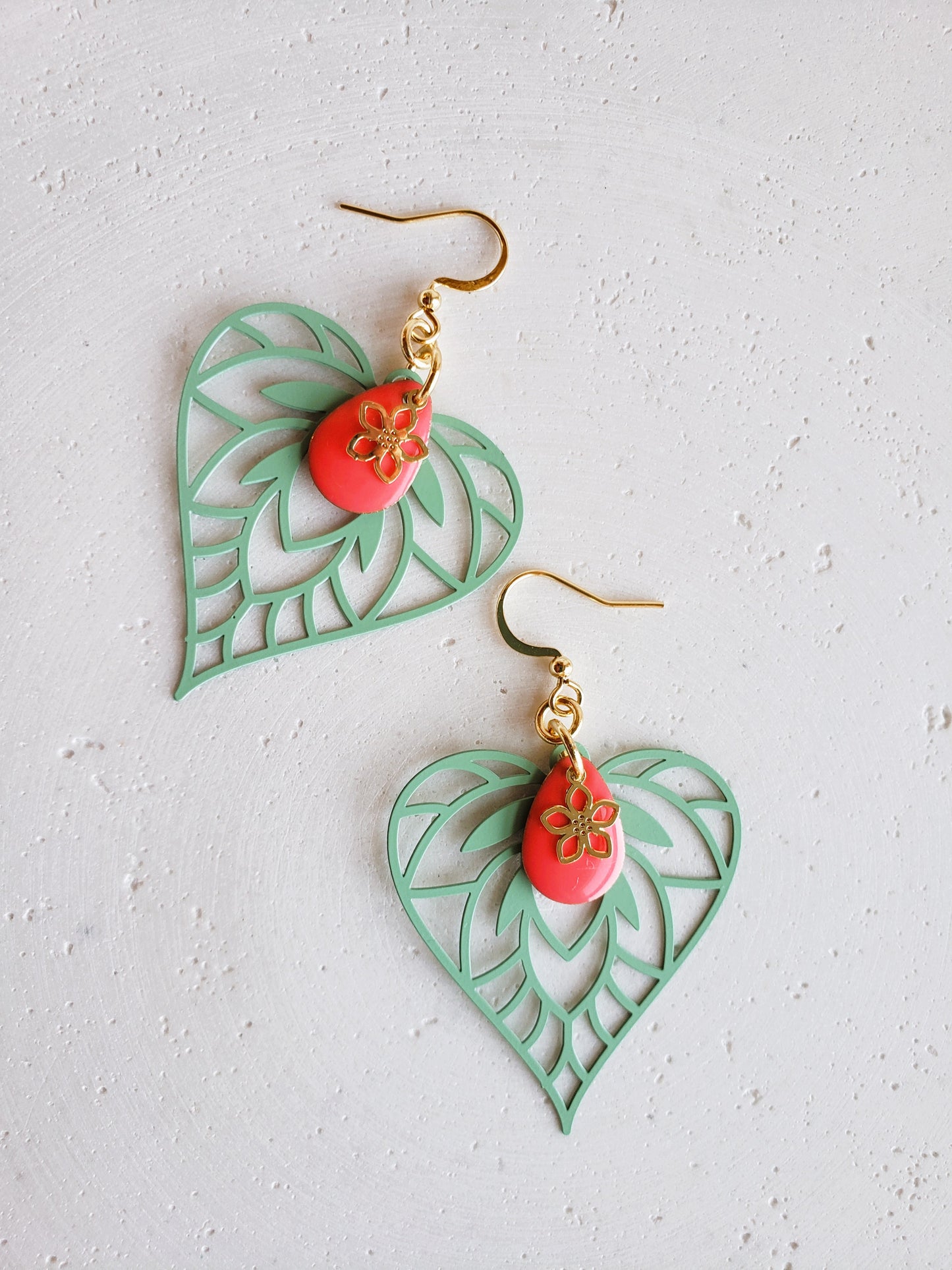 Boucles d'oreilles Coeur Minty