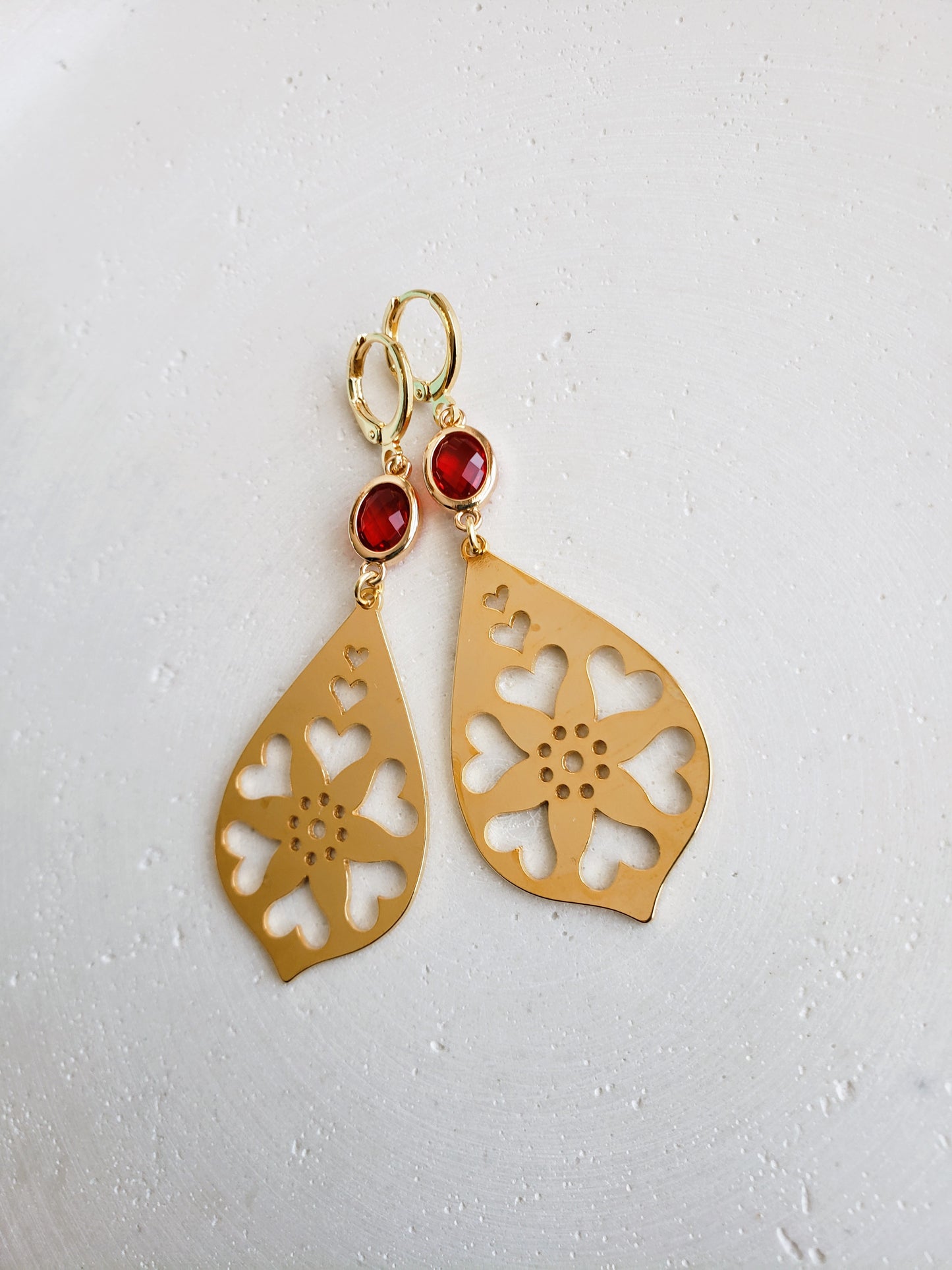 Boucles d'oreilles Envolée de coeurs