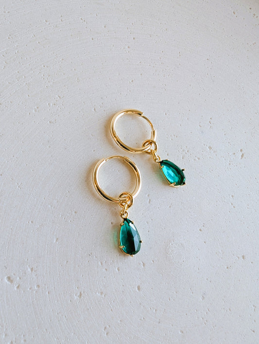 Boucles d'oreilles Émeraude