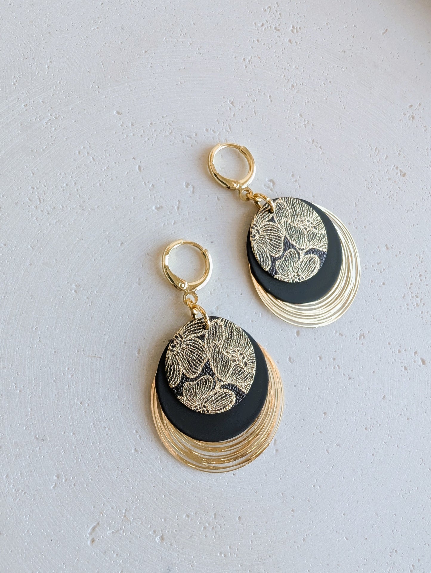 Boucles d'oreilles Pivoine