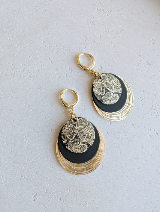 Boucles d'oreilles Pivoine