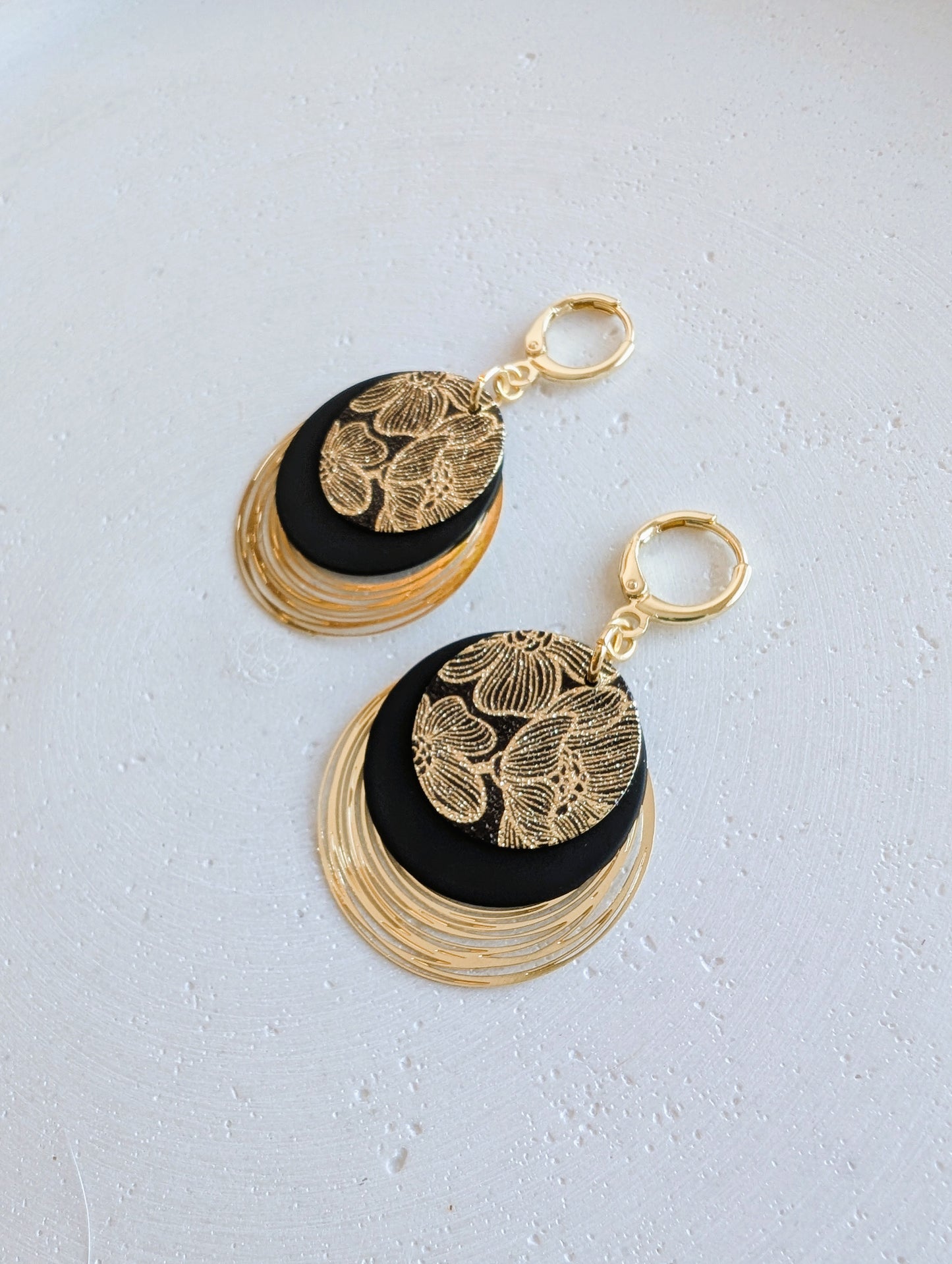 Boucles d'oreilles Pivoine