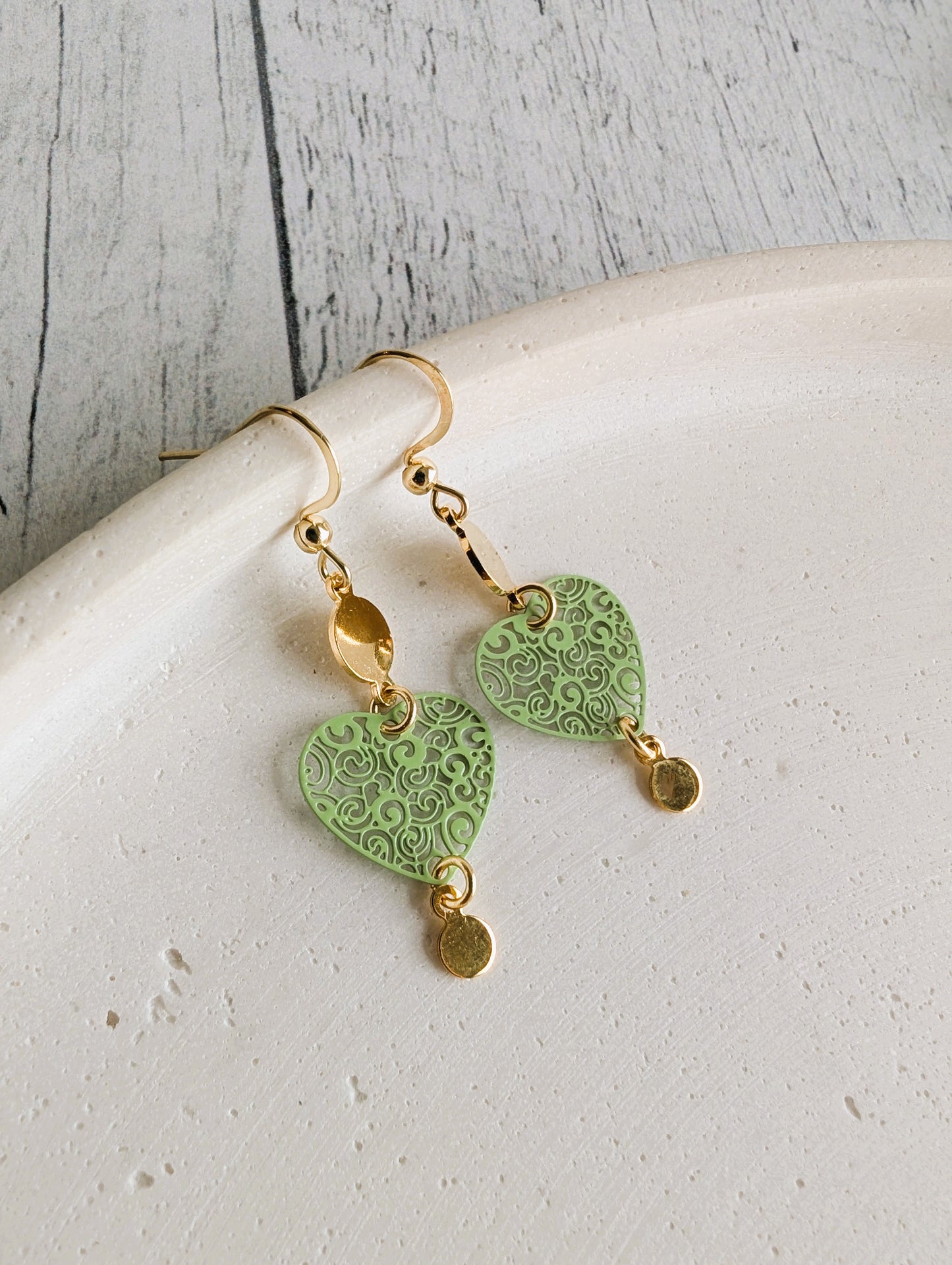 Boucles d'oreilles Coeur dentelle - 3 variantes