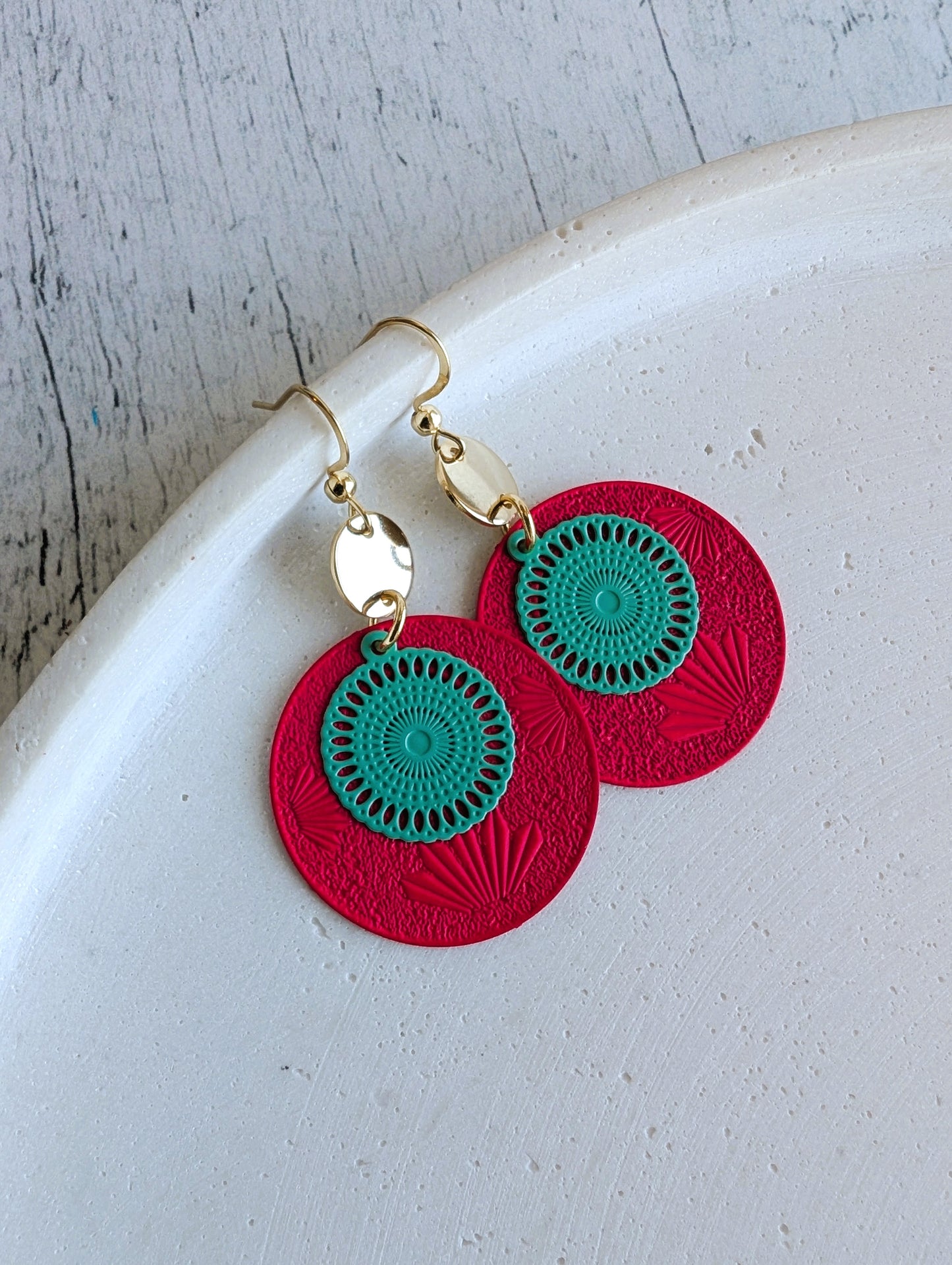 Boucles d'oreilles Bougainvillier