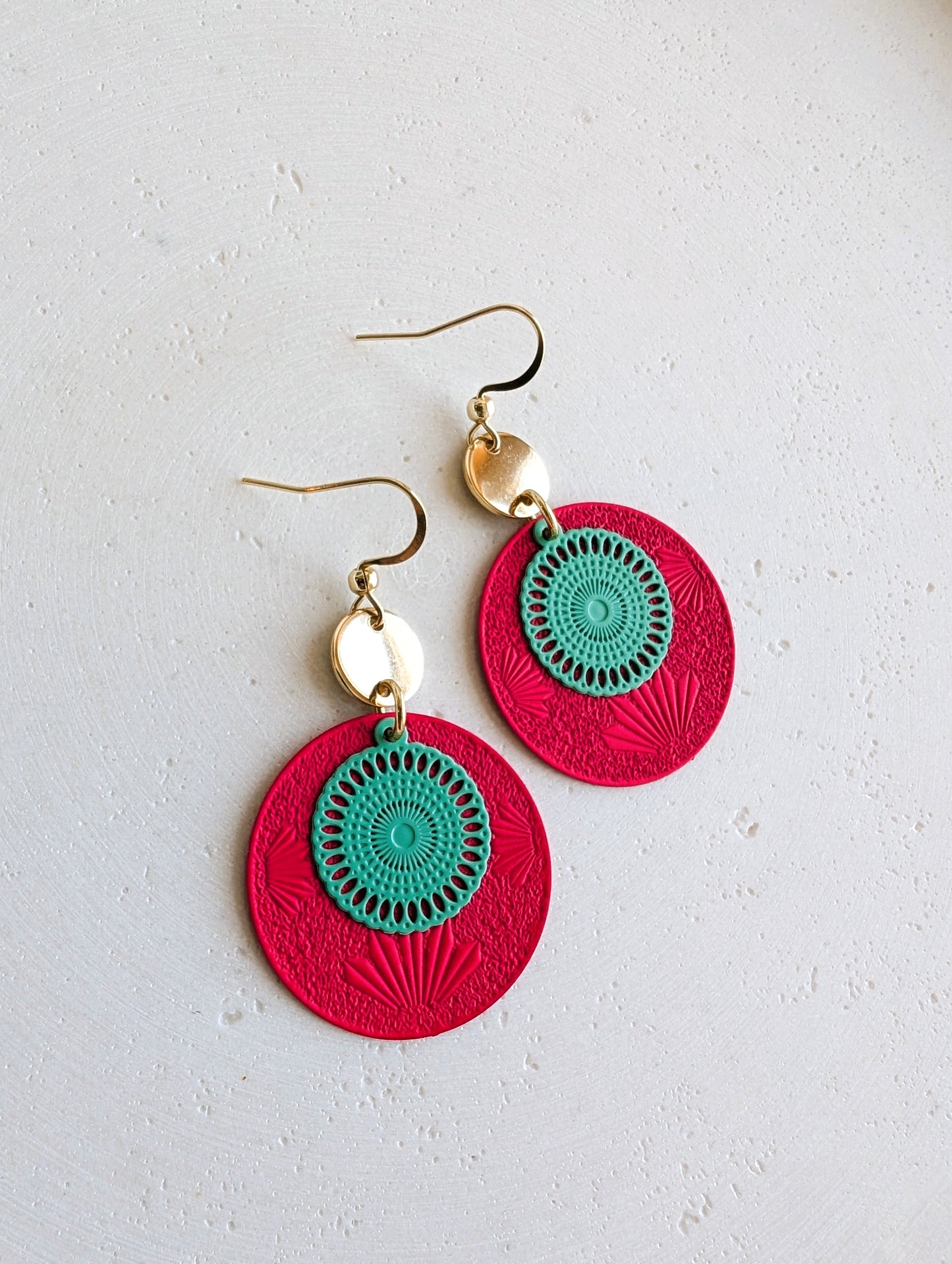 Boucles d'oreilles Bougainvillier