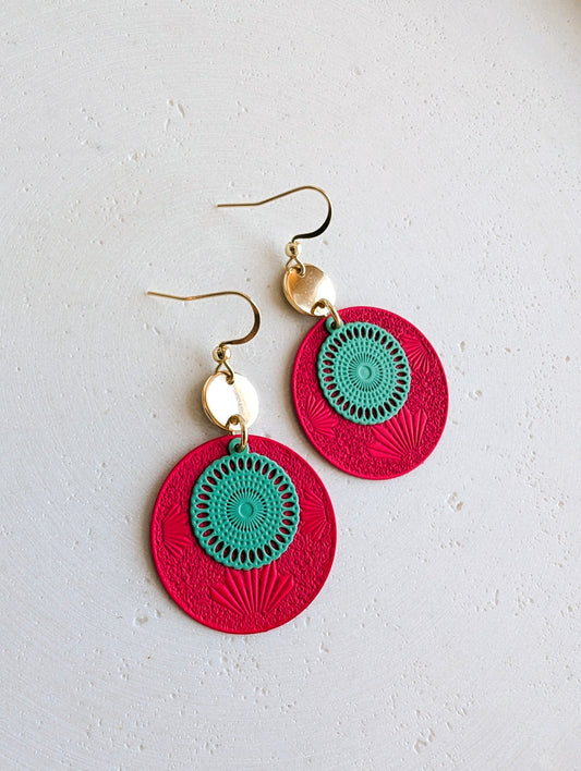 Boucles d'oreilles Bougainvillier