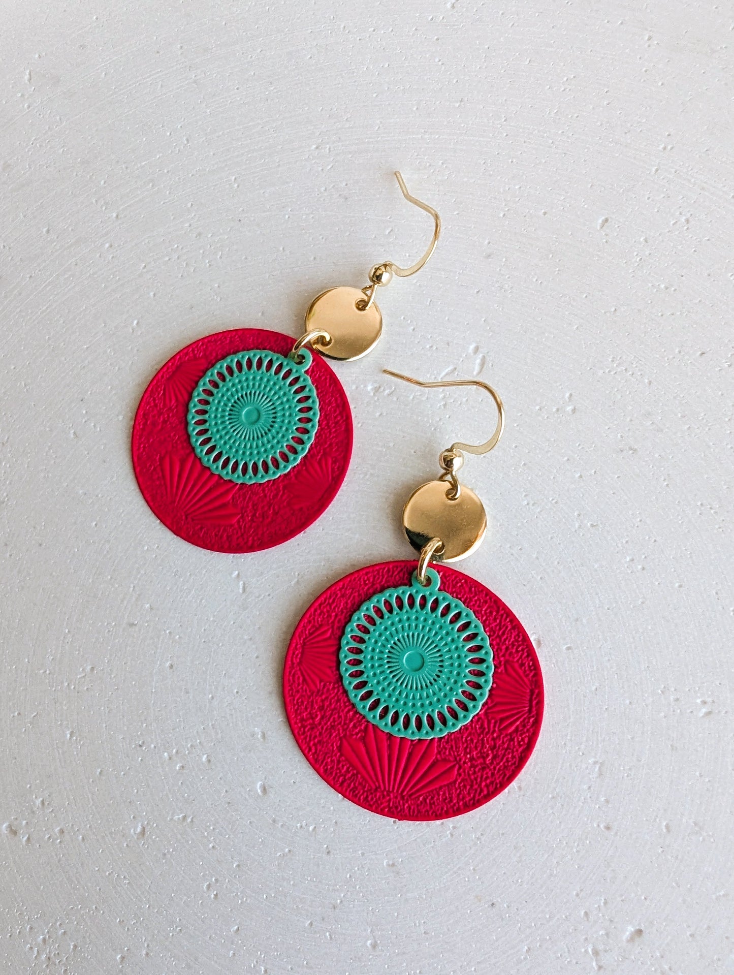 Boucles d'oreilles Bougainvillier