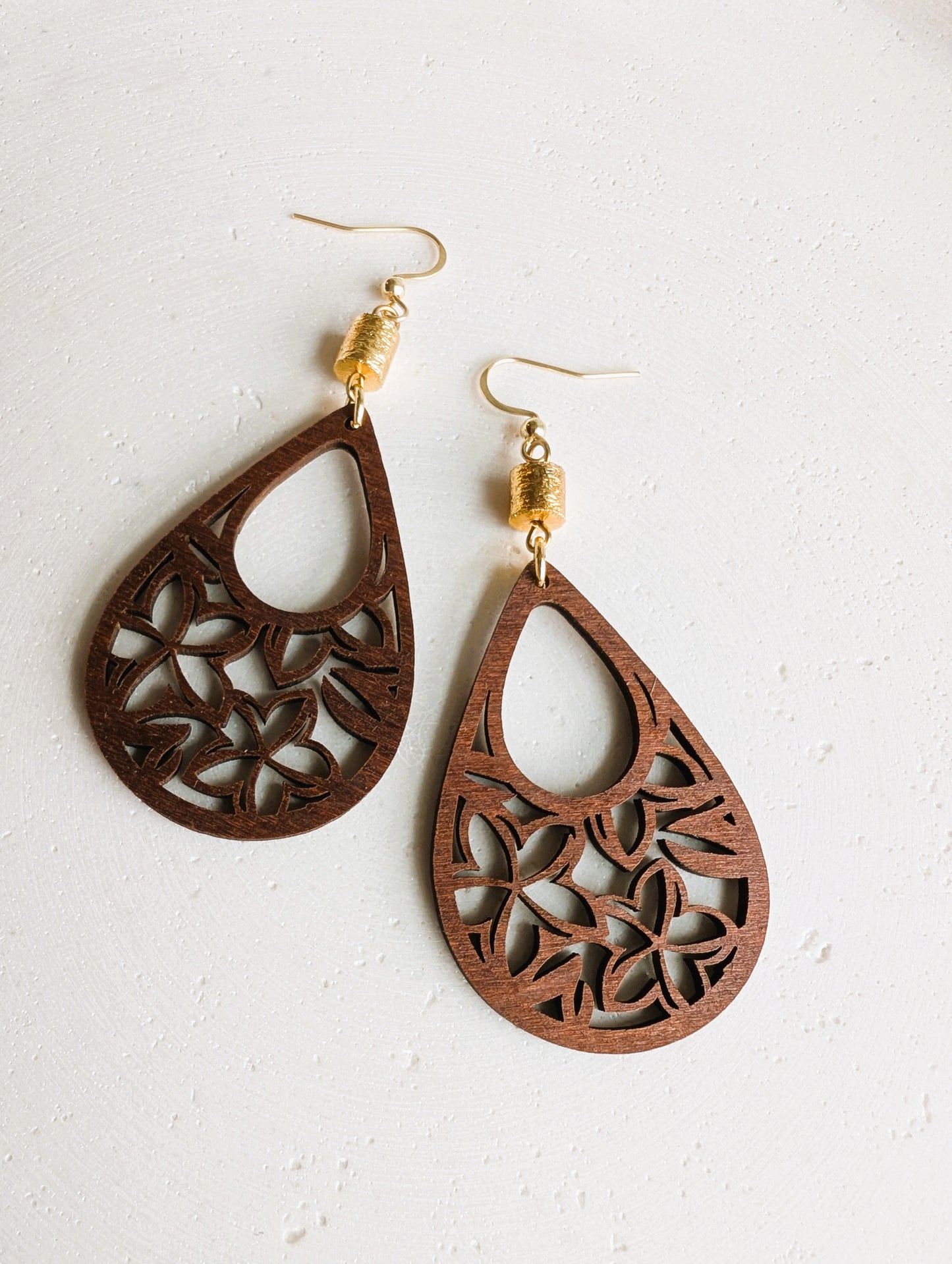 Boucles d'oreilles Plumeria