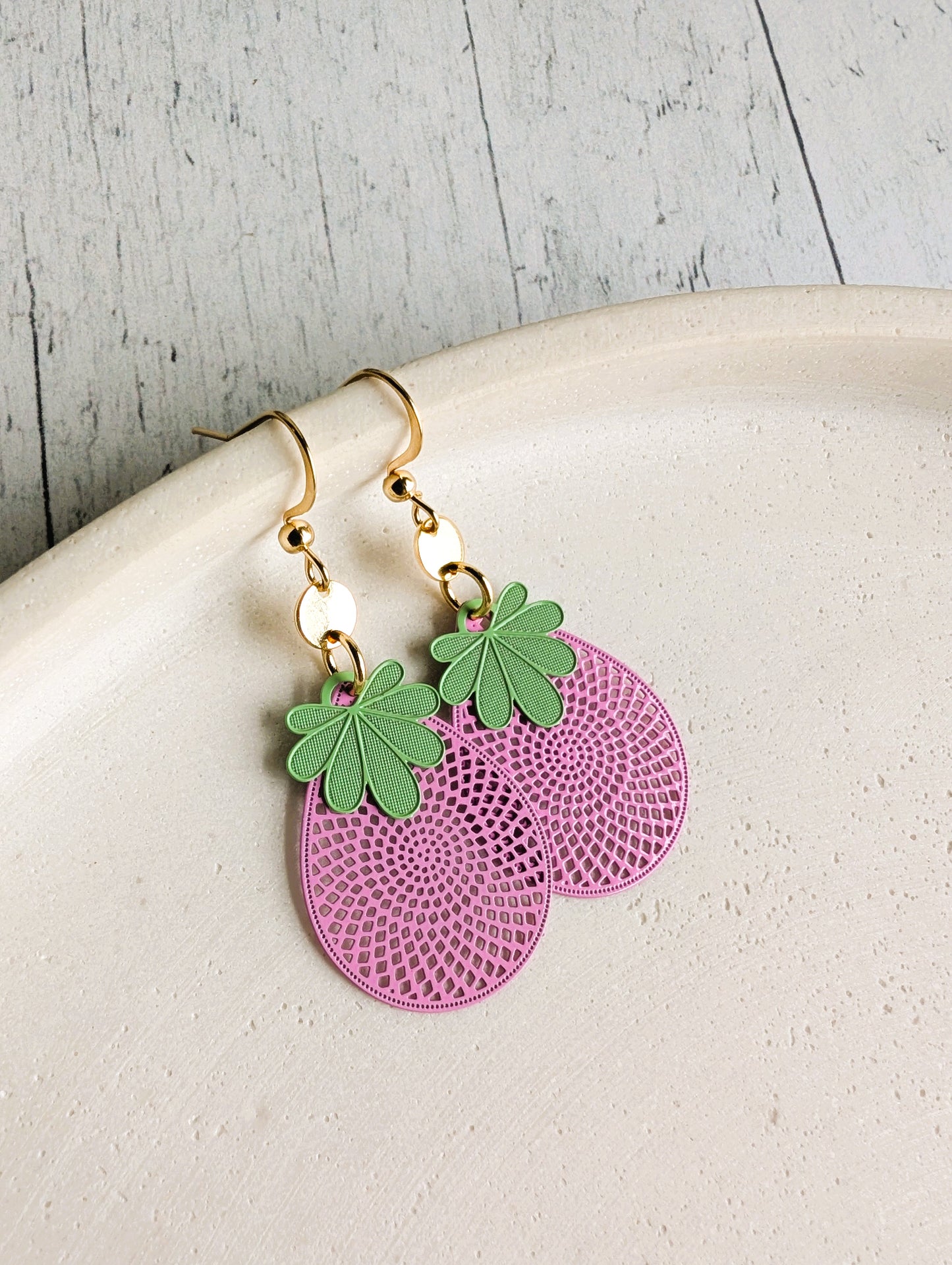 Boucles d'oreilles Fraise