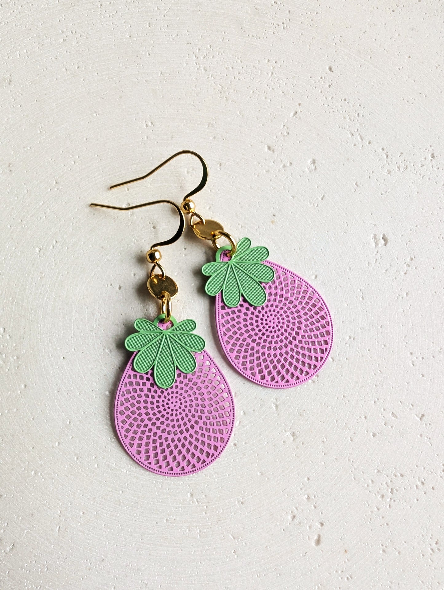Boucles d'oreilles Fraise