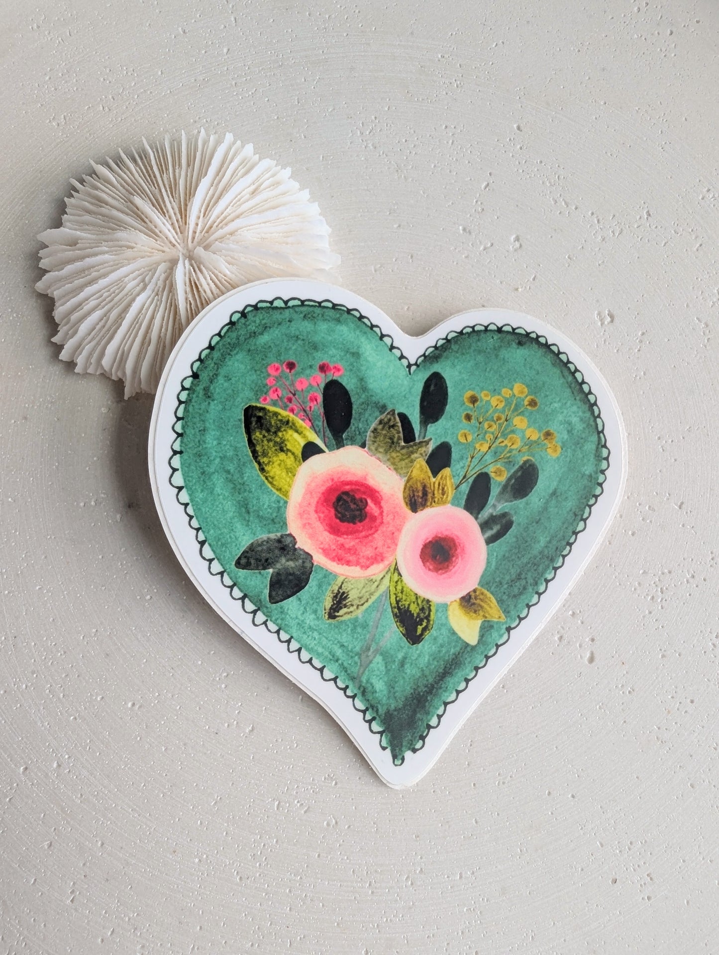 Autocollant Coeur Bohème